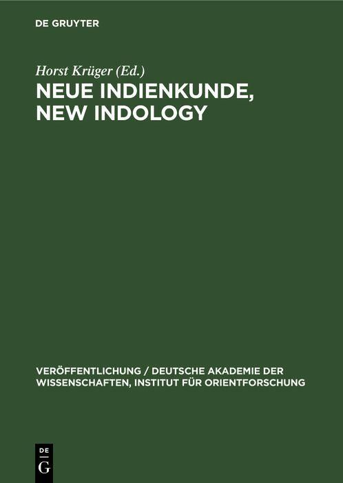 Produktbild: Neue Indienkunde, New Indology