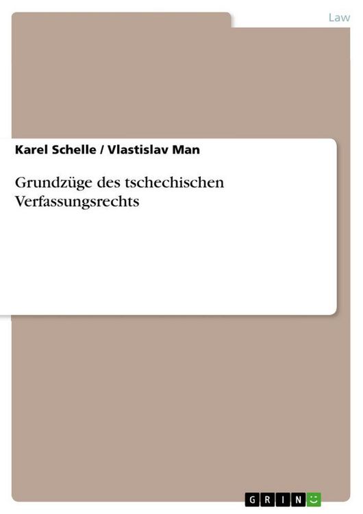 Produktbild: Grundz&uuml;ge des tschechischen Verfassungsrechts
