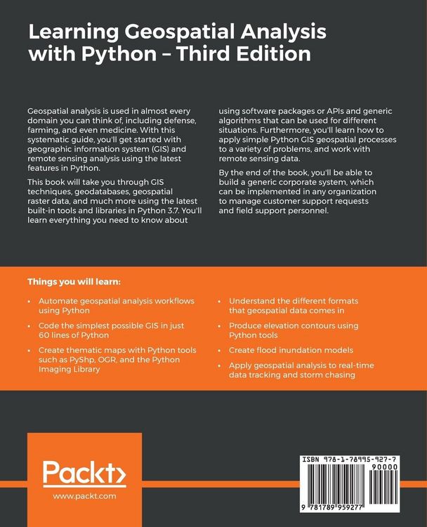 Produktbild: Learning Geospatial Analysis with Python - Third Edition