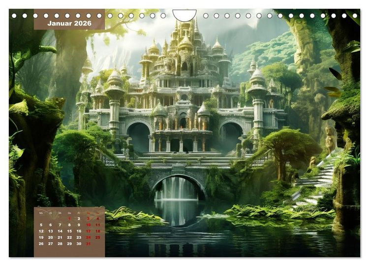 Produktbild: Exotische Pal&auml;ste (Wandkalender 2026 DIN A4 quer), CALVENDO Monatskalender