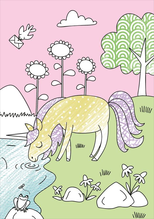 Produktbild: Zaubermalblock. Magische Muster. Einhornwelt
