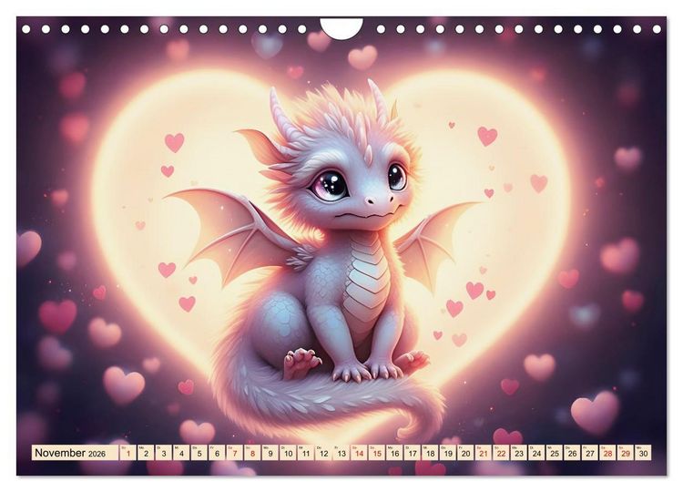 Produktbild: S&uuml;&szlig;e Babydrachen (Wandkalender 2026 DIN A4 quer), CALVENDO Monatskalender
