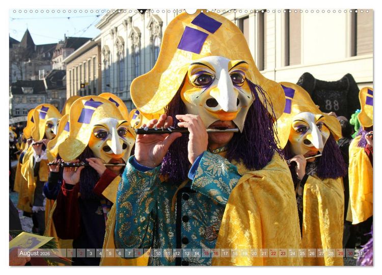 Produktbild: Basels Fasnacht (hochwertiger Premium Wandkalender 2026 DIN A2 quer), Kunstdruck in Hochglanz
