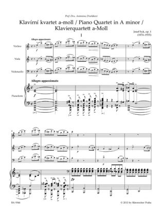 Produktbild: Suk, J: Klavierquartett a-Moll op. 1 (Klav&iacute;rn&iacute; kvartet a-mol