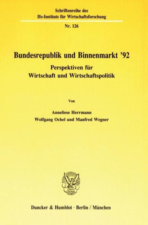 Bild vom Artikel Bundesrepublik und Binnenmarkt '92. vom Autor Anneliese Herrmann