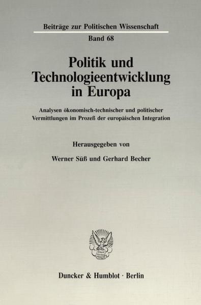 Produktbild: Politik und Technologieentwicklung in Europa.