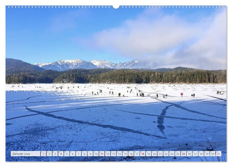 Produktbild: Mein Eibsee - Die Perle unterhalb der Zugspitze im Jahresverlauf (hochwertiger Premium Wandkalender 2026 DIN A2 quer), Kunstdruck in Hochglanz