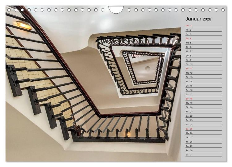 Produktbild: Faszination Treppen (Wandkalender 2026 DIN A4 quer), CALVENDO Monatskalender