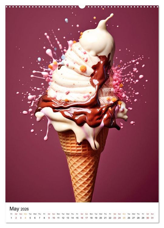 Produktbild: Iced Euphoria (High Quality Premium Wall Calendar 2026 DIN A2 portrait),CALVENDO 12 Month Wall Calendar