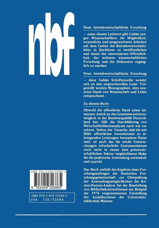 Produktbild: Wirtschaftlichkeitsrechnung bei &ouml;ffentlichen Investitionen