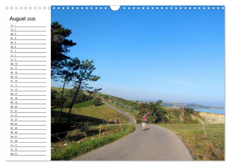 Produktbild: Camino del norte - K&uuml;stenweg (Wandkalender 2026 DIN A3 quer), CALVENDO Monatskalender