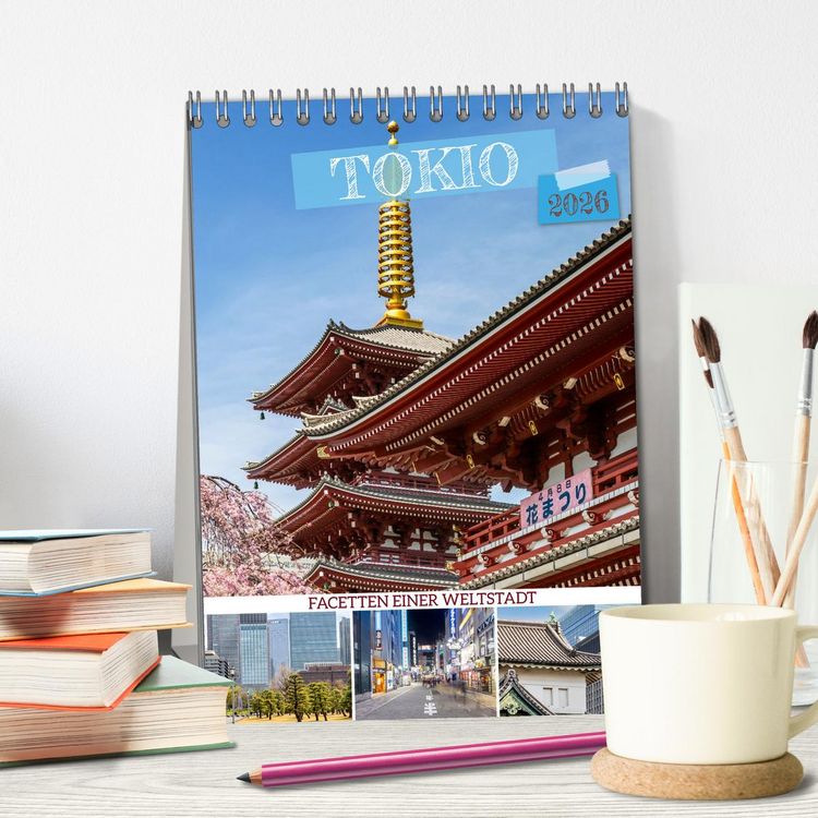 Produktbild: Tokio - Facetten einer Weltstadt (Tischkalender 2026 DIN A5 hoch), CALVENDO Monatskalender
