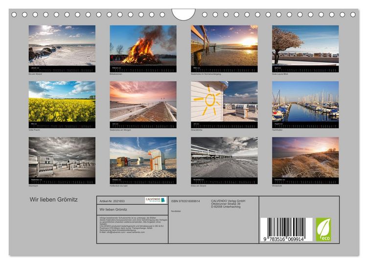Produktbild: Wir lieben Gr&ouml;mitz (Wandkalender 2026 DIN A4 quer), CALVENDO Monatskalender