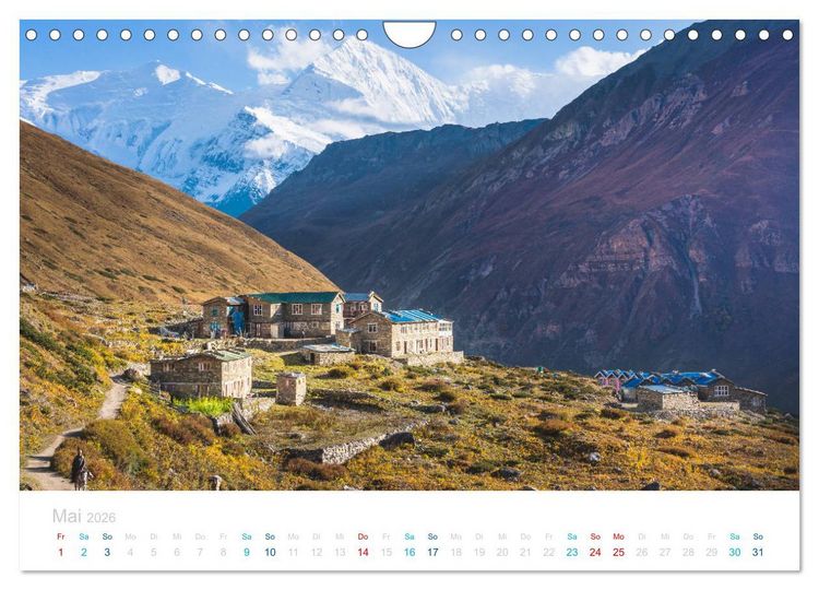 Produktbild: Abenteuer Himalaya - Fernwandern im Annapurna (Wandkalender 2026 DIN A4 quer), CALVENDO Monatskalender