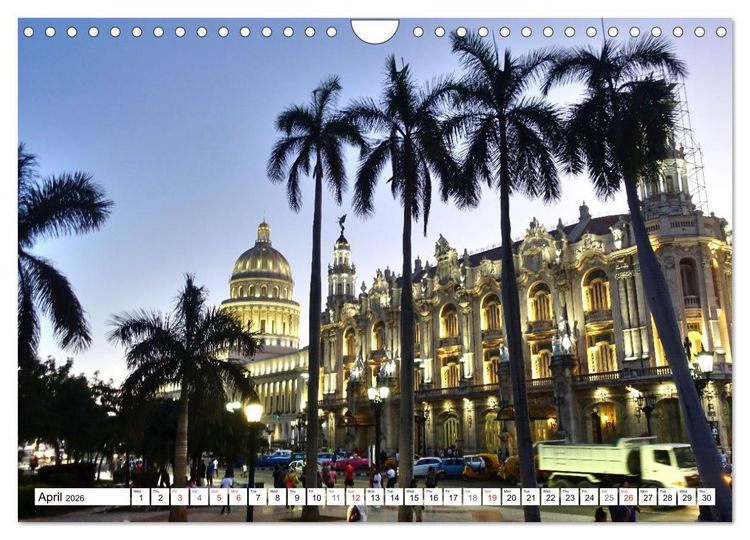 Produktbild: Havana by Night - Cuba's fascinating capital (Wall Calendar 2026 DIN A4 landscape), CALVENDO 12 Month Wall Calendar