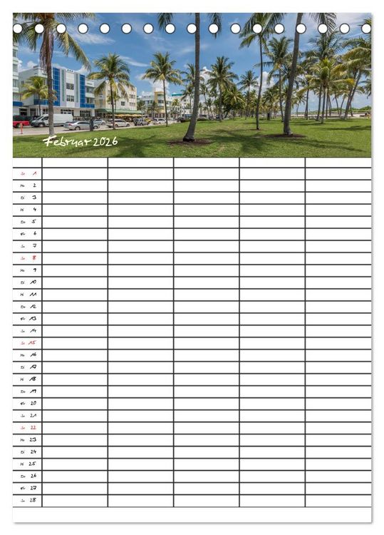 Produktbild: Idyllisches Florida / Familienplaner (Tischkalender 2026 DIN A5 hoch), CALVENDO Monatskalender