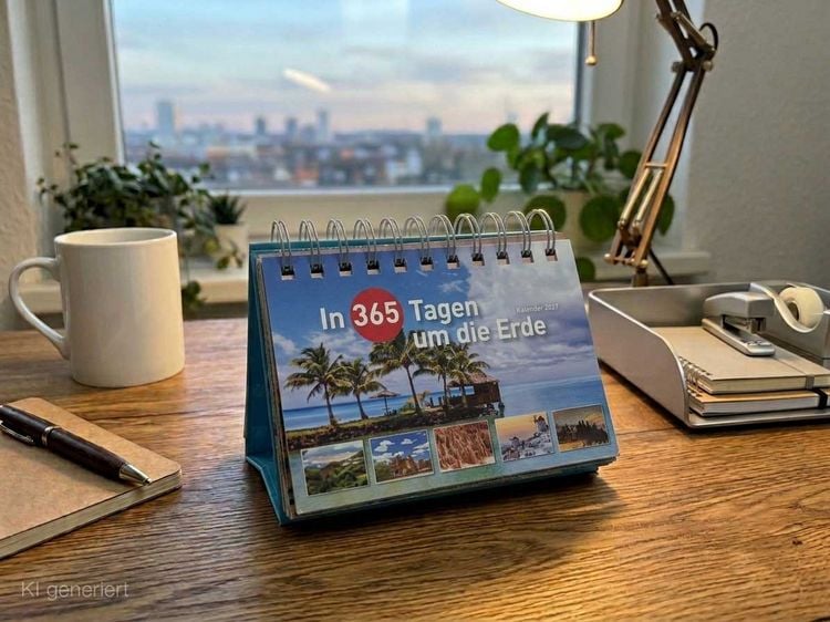Produktbild: In 365 Tagen um die Erde Aufstellkalender 2027