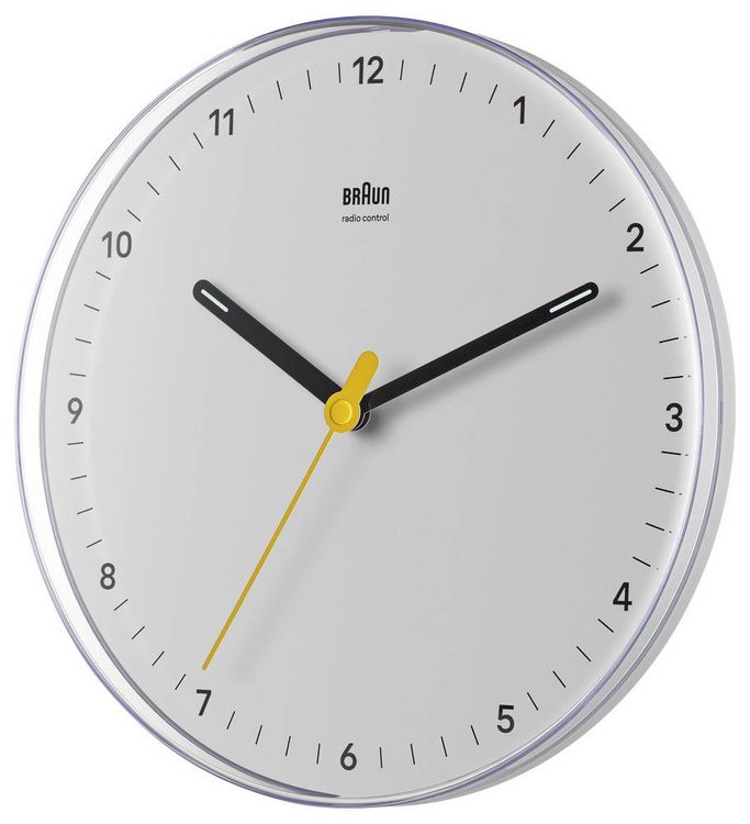 Produktbild: Braun 67685 Funk Wanduhr 230 mm Wei&szlig;