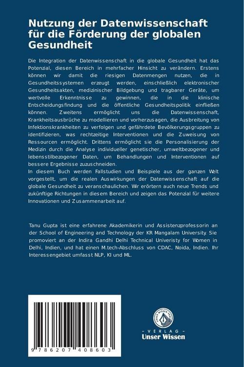 Produktbild: Nutzung der Datenwissenschaft f&uuml;r die F&ouml;rderung der globalen Gesundheit