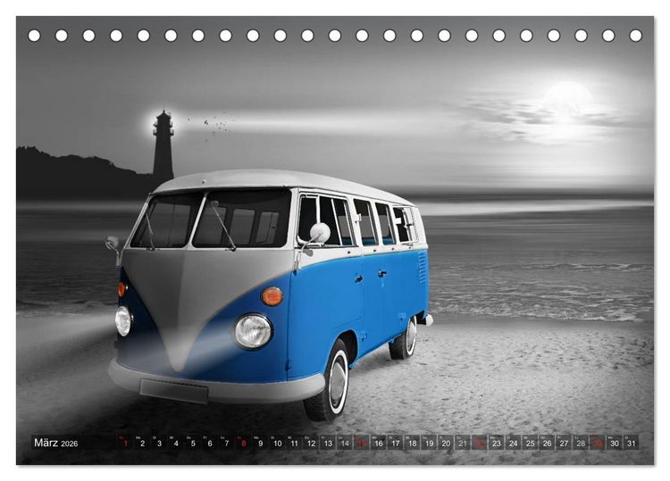 Produktbild: Oldtimer auf Reisen (Tischkalender 2026 DIN A5 quer), CALVENDO Monatskalender