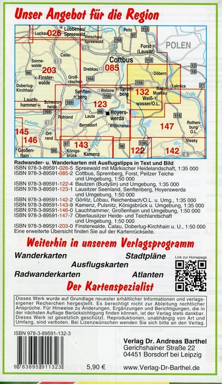 Produktbild: F&uuml;rst-P&uuml;ckler-Park, Bad Mukau, Leknica, Wei&szlig;wasser und Umgebung - Radwander- und Wanderkarte