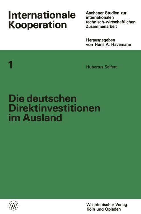 Produktbild: Die deutschen Direktinvestitionen im Ausland