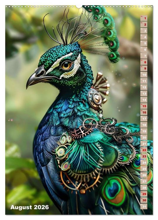 Produktbild: Steampunk Fauna (Wandkalender 2026 DIN A2 hoch), CALVENDO Monatskalender