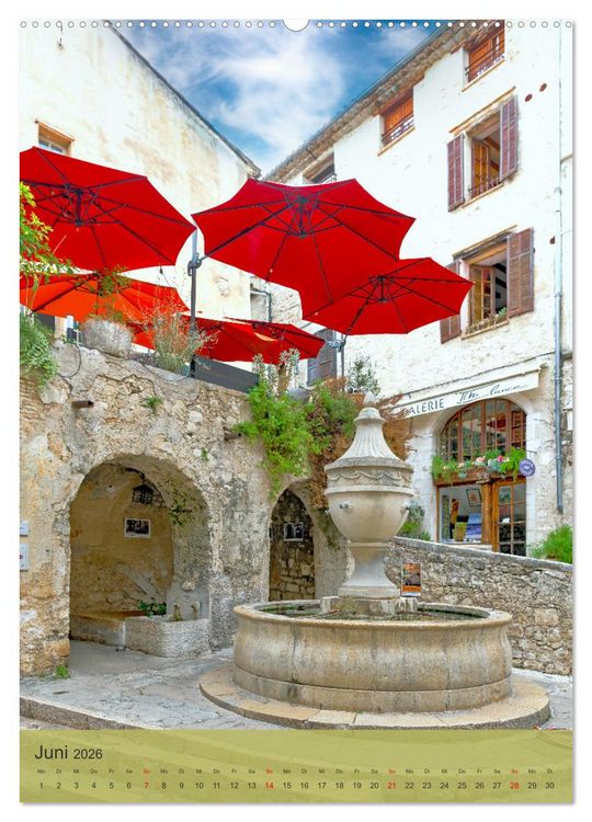 Produktbild: Sch&ouml;nste D&ouml;rfer - Provence-Alpes-C&ocirc;te d'Azur (Wandkalender 2026 DIN A2 hoch), CALVENDO Monatskalender