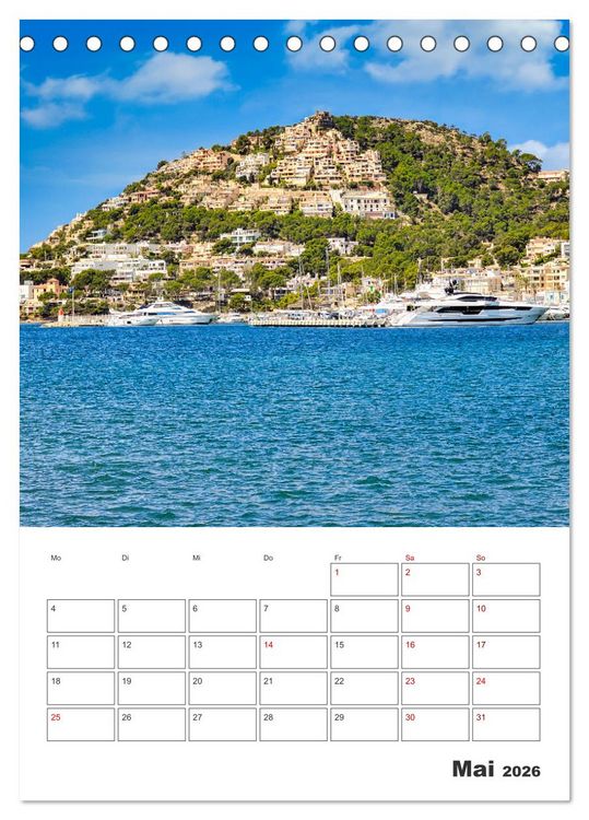 Produktbild: Mallorca - Traumhafte Insel auf der Sonnenseite (Tischkalender 2026 DIN A5 hoch), CALVENDO Monatskalender