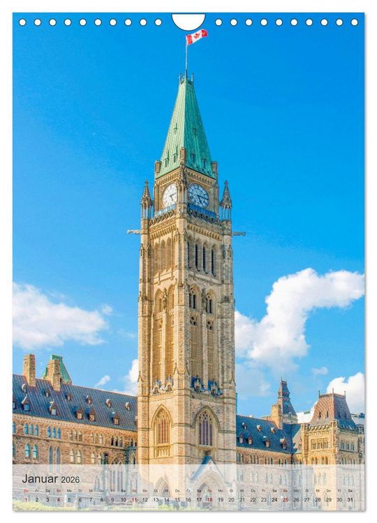 Produktbild: Ottawa - Eine Stadt mit Geschichte (Wandkalender 2026 DIN A4 hoch), CALVENDO Monatskalender