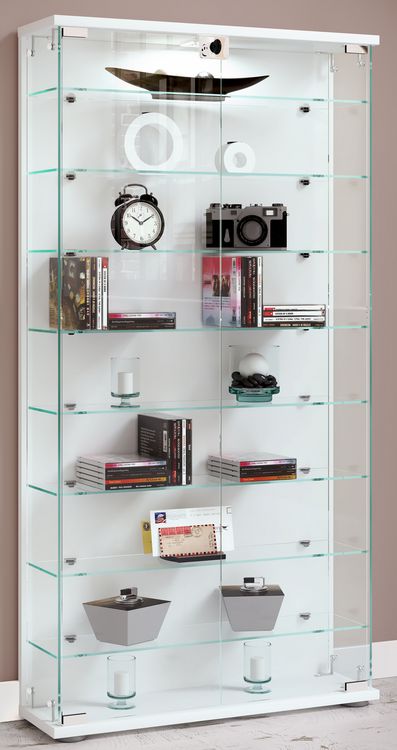 Produktbild: Holz Glas Stand Vitrine Sammelvitrine Stelas L