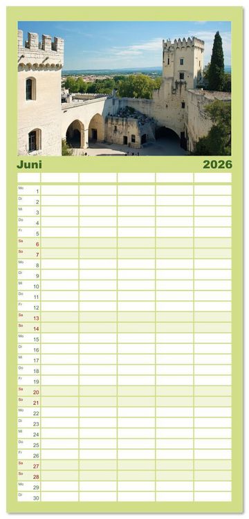 Produktbild: Familienplaner 2026 - Die Magie S&uuml;dfrankreichs mit 5 Spalten (Wandkalender, 21 x 45 cm) CALVENDO