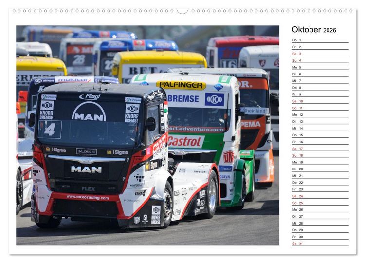 Produktbild: Truck Racing am N&uuml;rburgring (hochwertiger Premium Wandkalender 2026 DIN A2 quer), Kunstdruck in Hochglanz