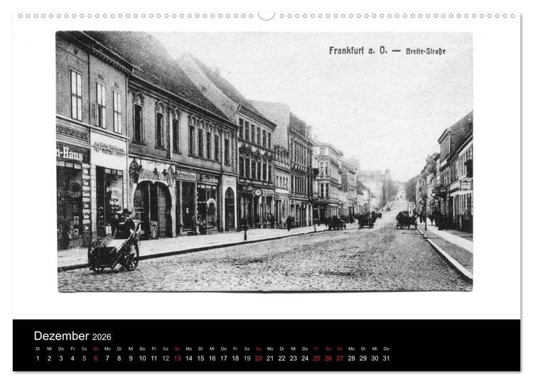 Produktbild: FFO-Geschichten. Historische Ansichtskarten aus Frankfurt (Oder) (hochwertiger Premium Wandkalender 2026 DIN A2 quer), Kunstdruck in Hochglanz