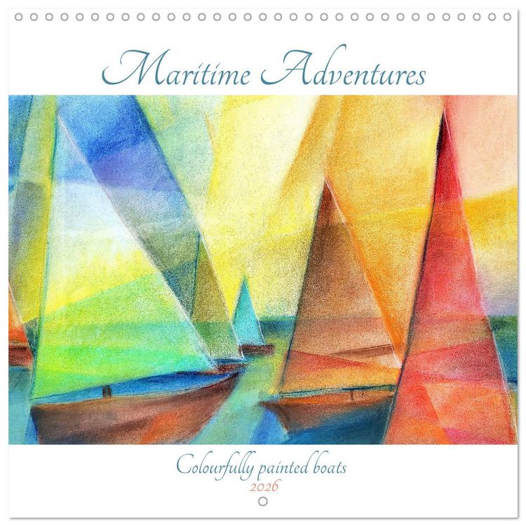 Produktbild: Maritime Adventures - Colourfully painted boats (Wall Calendar 2026 12 &times; 12 Inch) CALVENDO 12 Month Wall Calendar