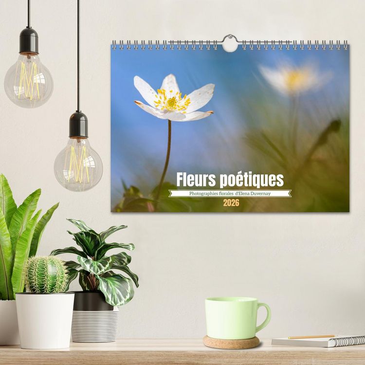 Produktbild: Fleurs po&eacute;tiques (Calendrier mural 2026 DIN A4 vertical), CALVENDO calendrier mensuel
