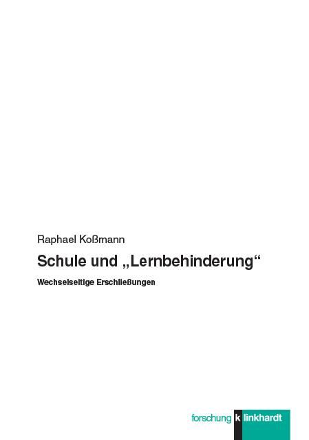 Produktbild: Schule und "Lernbehinderung"