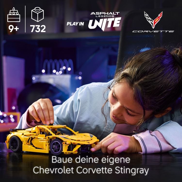 Produktbild: LEGO Technic Chevrolet Corvette Stingray - Spielzeug Sportwagen 42205