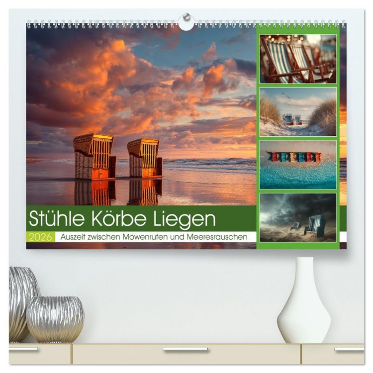 Produktbild: St&uuml;hle K&ouml;rbe Liegen (hochwertiger Premium Wandkalender 2026 DIN A2 quer), Kunstdruck in Hochglanz