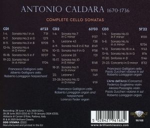 Produktbild: Caldara:Complete Cello Sonatas