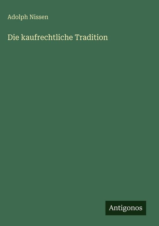Produktbild: Die kaufrechtliche Tradition