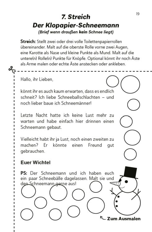 Produktbild: Die lustigsten Wichtelbriefe f&uuml;r Kinder | Zum Ausschneiden & sofort Verwenden | Interaktives Adventskalender-Buch mit Wichtelstreichen f&uuml;r die Wichtelt&uuml;r & Mitmach-Elementen | F&uuml;r Erstleser und Grundsch&uuml;ler ab der 1. Klasse