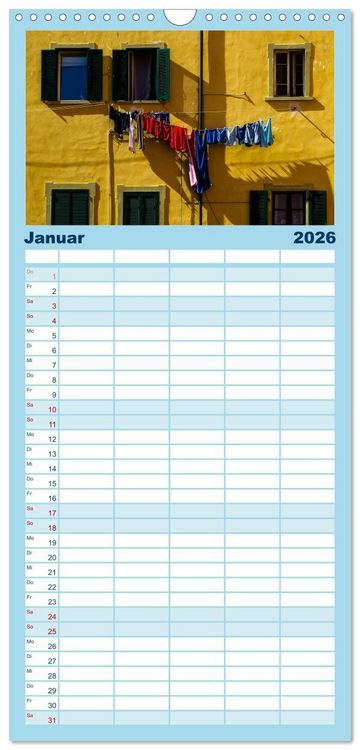 Produktbild: Familienplaner 2026 - Zauberhaftes Elba mit 5 Spalten (Wandkalender, 21 x 45 cm) CALVENDO