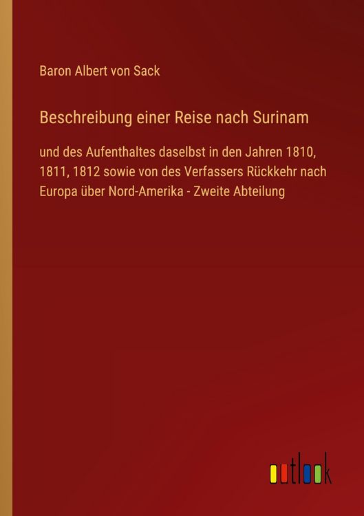 Produktbild: Beschreibung einer Reise nach Surinam