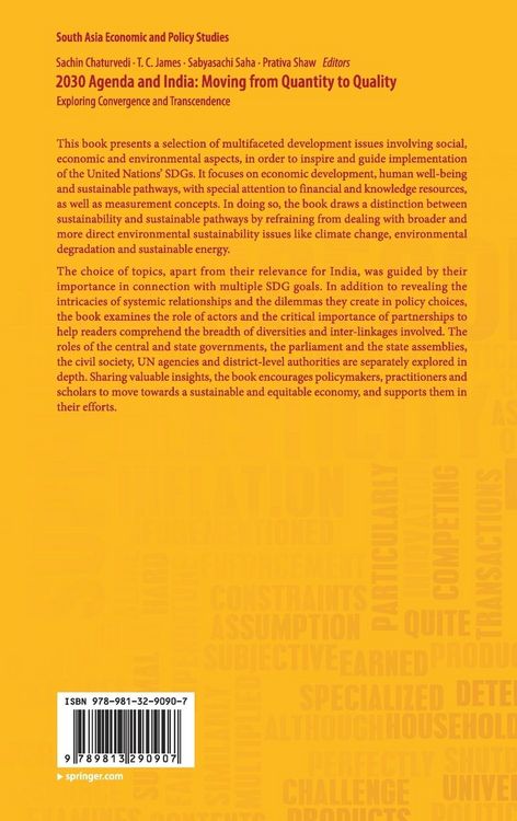 Produktbild: 2030 Agenda and India: Moving from Quantity to Quality