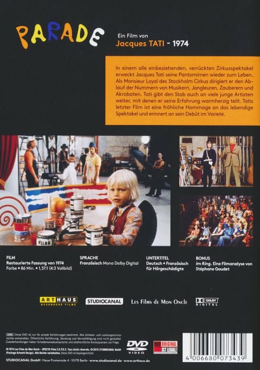 Produktbild: Parade - Digital Remastered (OmU)