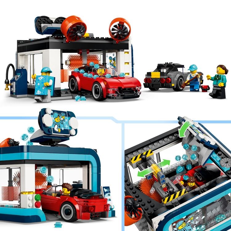 Produktbild: LEGO City 60497 Waschstra&szlig;e, Bauset mit 2 Spielzeugautos f&uuml;r Kinder ab 6 Jahren