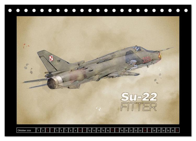 Produktbild: Aero Action Art - Luftfahrt Kunst (Tischkalender 2026 DIN A5 quer), CALVENDO Monatskalender