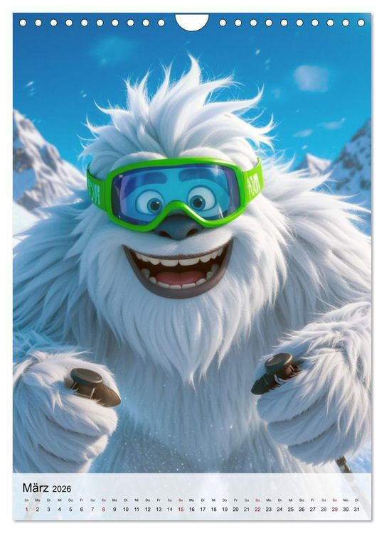 Produktbild: Das verborgene Dorf der Yetis (Wandkalender 2026 DIN A4 hoch), CALVENDO Monatskalender
