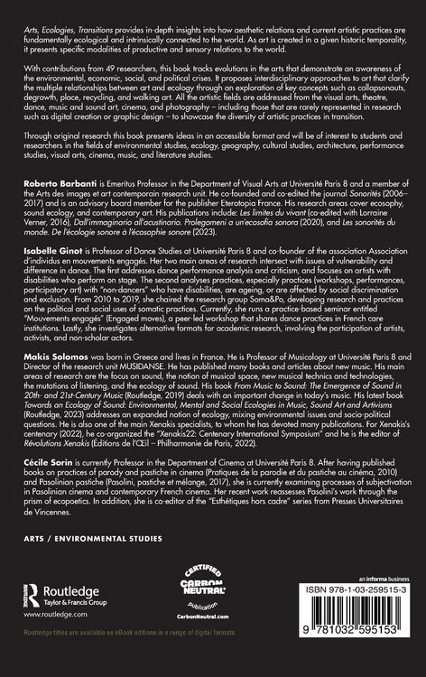 Produktbild: Arts, Ecologies, Transitions